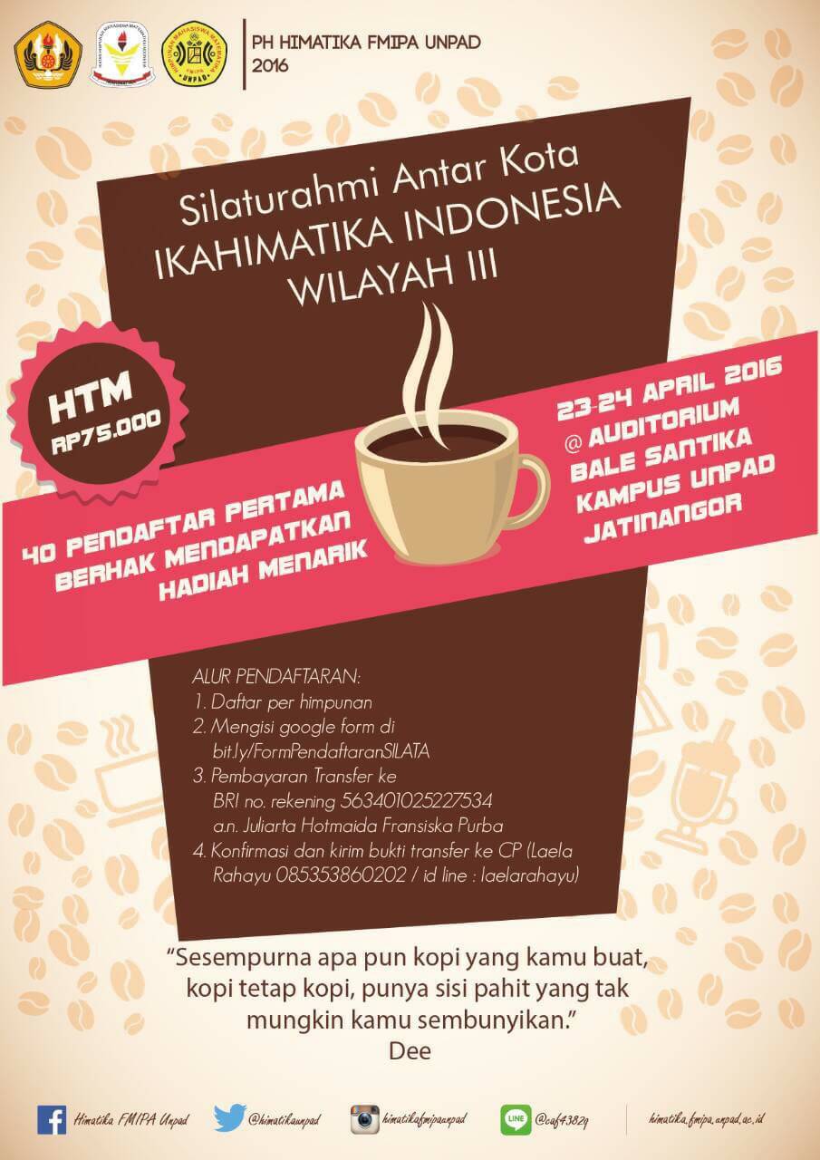 Brosur Pendaftaran Silata IKAHIMATIKA INDONESIA Wilayah III