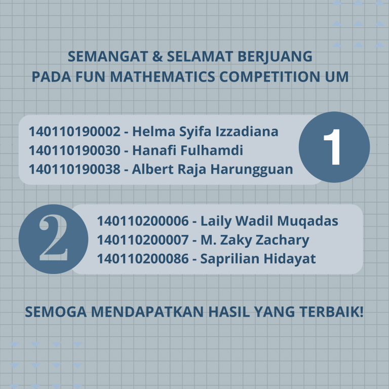 SEMANGAT BERJUANG DALAM PENYISIHAN FUN MATHEMATICS COMPETITION UM