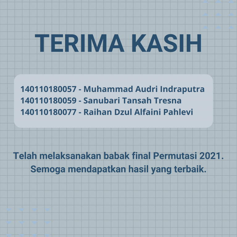 TERIMA KASIH TELAH BERJUANG DI PERMUTASI 2021