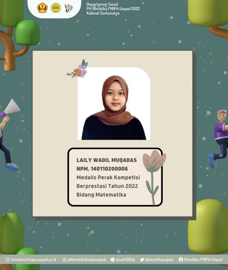 Selamat Kepada Medalis Perak Kompetisi Berprestasi Tahun 2022 Bidang Matematika Tingkat Nasional