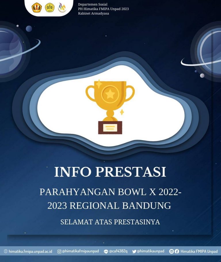 Selamat Atas Prestasi di Parahyangan Bowl X 2022-2023 Regional Bandung