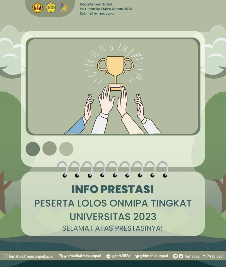 Selamat Atas Prestasinya Sebagai Peserta Lolos ONMIPA Tingkat Universitas 2023