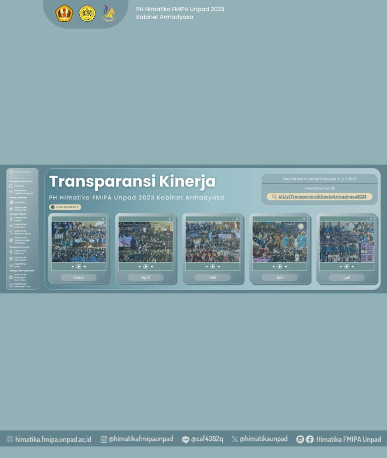 TRANSPARANSI KINERJA PH HIMATIKA FMIPA UNPAD 2023